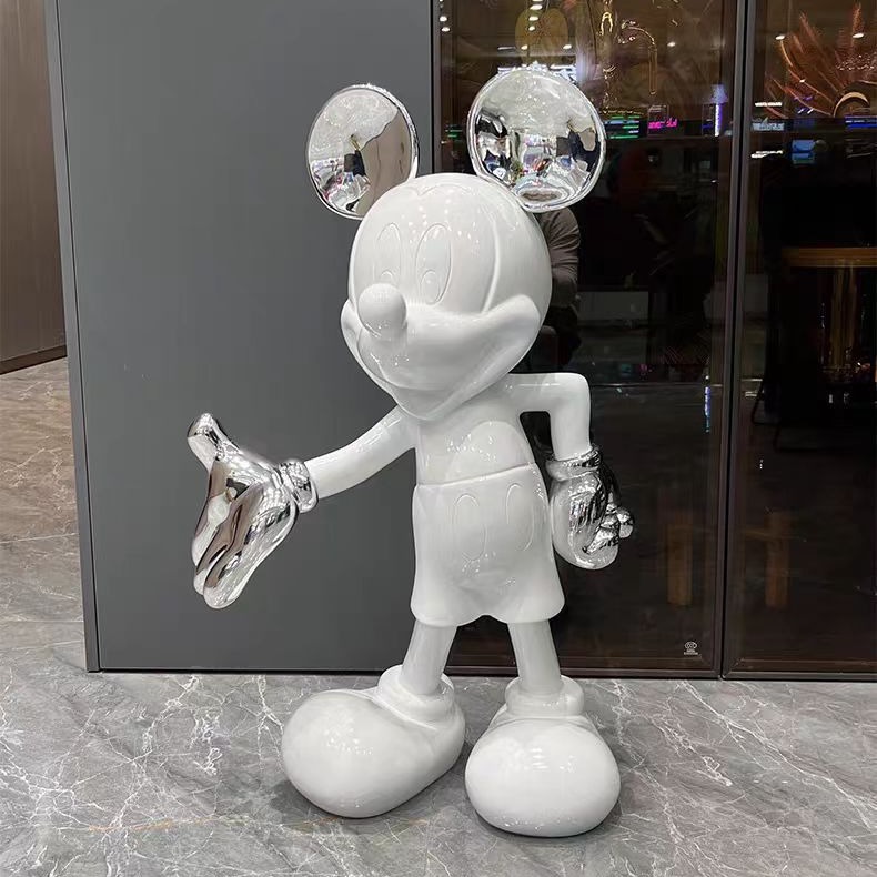 电镀迎宾米奇工艺品落地大型摆件客厅玄关电视柜桌面卡通公仔手办